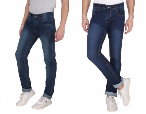 NEBRASKA Men's Slim Fit Denim Jeans (Pack Of 2)
