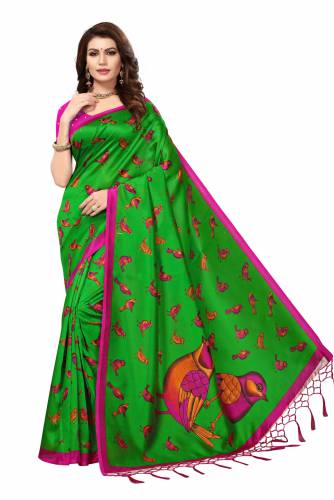 Asha's Mysore Silk Jhalor Printed Saree