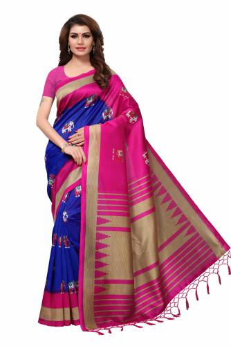 Asha's Mysore Silk Jhalor Printed Saree
