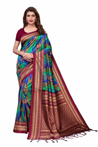 Asha's Mysore Silk Jhalor Printed Saree