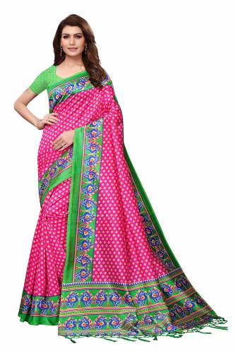 Asha's Mysore Silk Jhalor Printed Saree