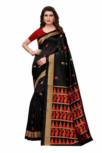 Asha's Mysore Silk Printed Saree