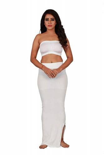Piatrends Women's Seamless White Saree Shapewear