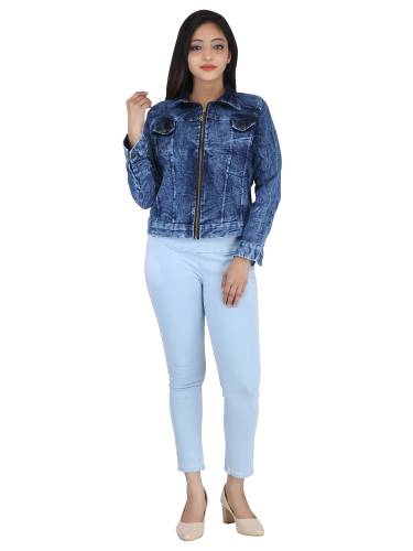 Romile Party Wear Full Sleeve Denim Jacket 