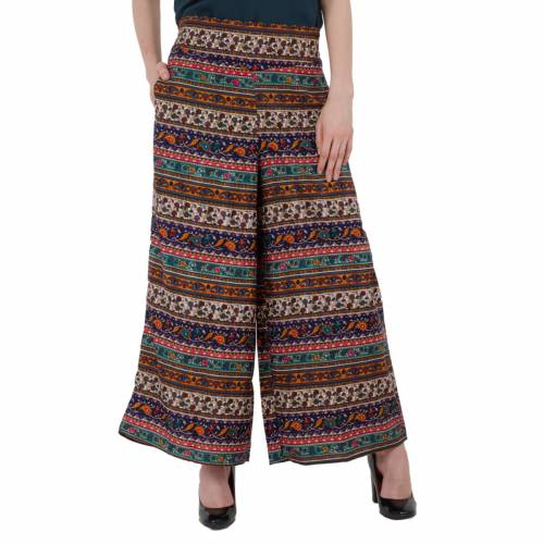 SIVYATI Regular Fit Traditional Print Palazzo Pant For Women