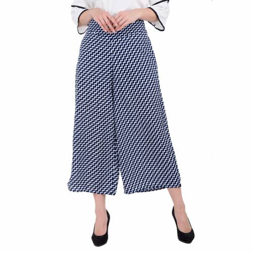 SIVYATI Flared Blue Palazzo Pant For Women