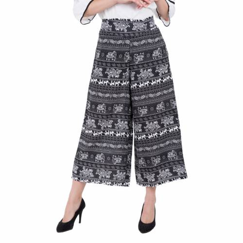 SIVYATI Regular Fit Black Palazzo Pant For Women