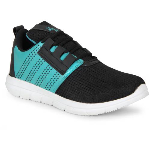  SMARTWOOD MEN BLACK C GREEN LACE UP RUNNING SPORT SHOES