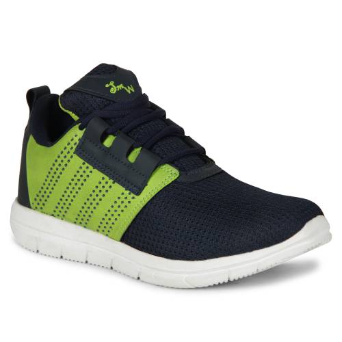  SMARTWOOD MEN NAVY BLUE PARROT GREEN LACE UP RUNNING SPORT SHOES