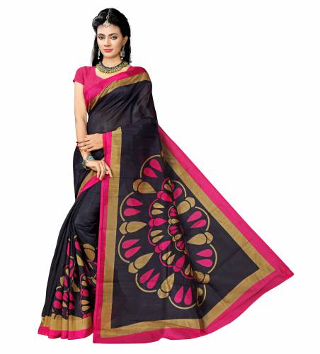 Bhagalpuri Art Silk Saree With Blouse Piece
