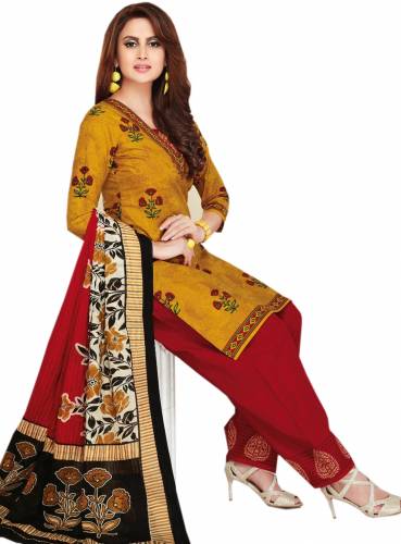 Ganapati Jeeya Unstitched  Pure Cotton Dress Material With Bottom And  Dupatta For Women